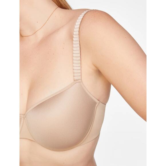 THIRDLOVE 24/7 Classic T-Shirt Bra Size 42E Underwire Molded Cups Nude Tan Cream - Picture 4 of 16